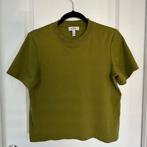 COS clean cut t-shirt olive green